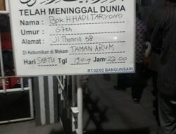 Hadi Taryono, Mantan Ketua PDPM Ponorogo Periode 1986-1990 Meninggal Dunia