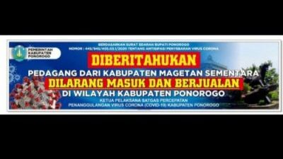 Pedagang Sayur Magetan-Madiun Dilarang Masuk Wilayah Kabupaten Ponorogo