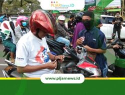 Launching Jatim Bermasker, Satlantas Bangkalan Bersama Club Otomotif Bagikan Masker