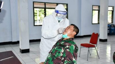 Cegah Penyebaran Covid-19, Kasdim 0802/Ponorogo Lakukan Rapid Antigen