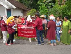 Ormas DPC GCI di Lumajang Bagikan Masker di Sekitar Lereng Semeru
