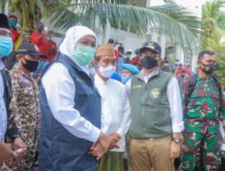 Bupati Pamekasan Kembali Pantau Lokasi Longsor Bersama Gubernur Jatim