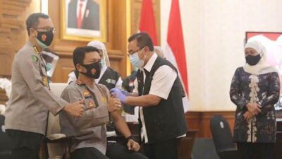 Forkopimda Jatim Jalani Vaksinasi Covid-19 Dosis Kedua
