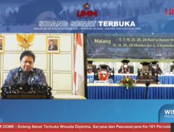 Airlangga Hartarto Tekankan Transformasi Ekonomi di Wisuda UMM