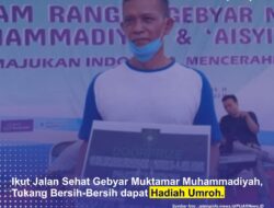 Ikut Jalan Sehat Gebyar Muktamar Muhammadiyah, Tukang Bersih-bersih Dapat Hadiah Umroh