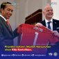 Presiden Jokowi bertemu dengan Gianni Infantino, Presiden FIFA di Istana Merdeka, Jakarta. (18/10). (Sumber gambar: Sekretriat Kabinet Republik Indonesia)