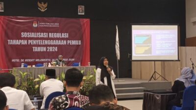 Gelar Sosialisasi, KPU Kabupaten Mojokerto Ajak Masyarakat Turut Aktif pada Pemilu 2024